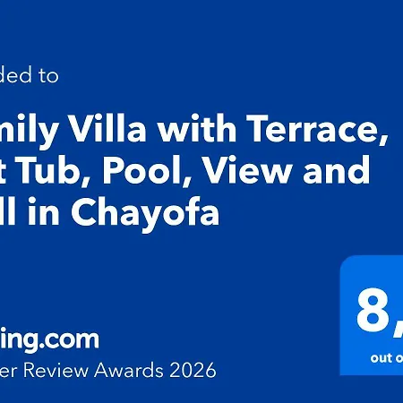 Family With Terrace, Hot Tub, Pool, View And Grill In